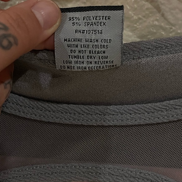 jonathan martin Gray Mini Sheath Dress with Mesh Yoke - Picture 4 of 5